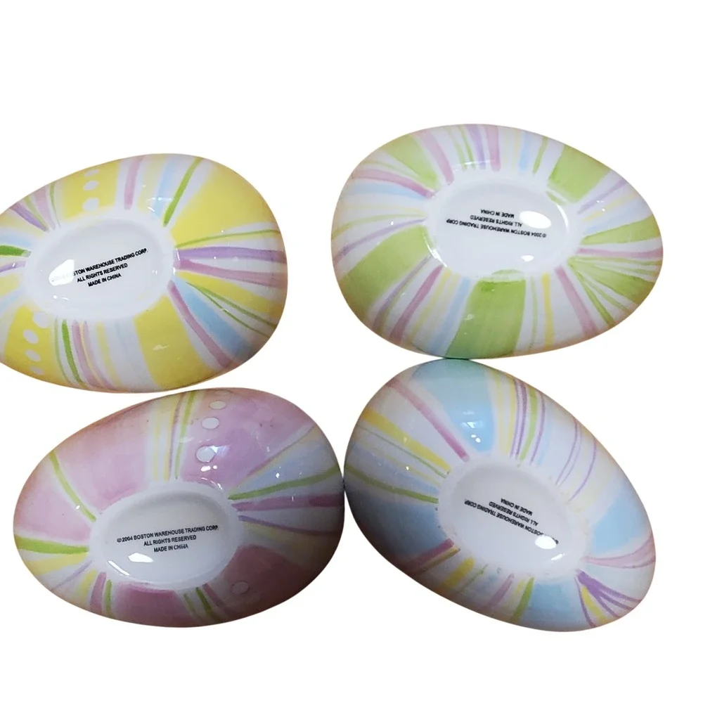 Boston Warehouse Egg Hunt Tidbit Bowls Set of Four Easter‎ Spring Chickens
